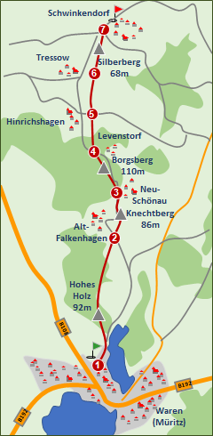 Skizze zur Streckenfhrung