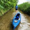 Boote ziehen an der flachsten Stelle
