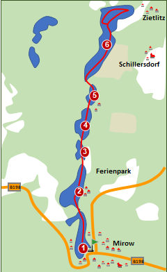 Skizze zur Schiffsroute