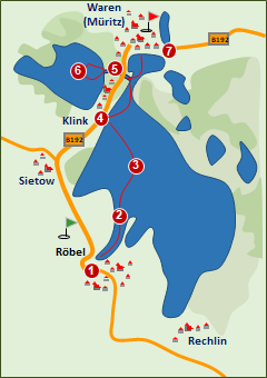 Skizze zur Schiffsroute