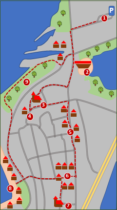 Skizze zum Stadtrundgang