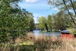 Blick zur Brcke an der Liebesinsel
