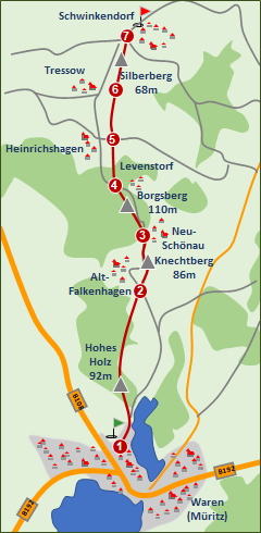 Skizze zur Streckenfhrung