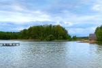 Start am Strand im Ferienpark
