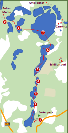 Skizze zum Tourenverlauf